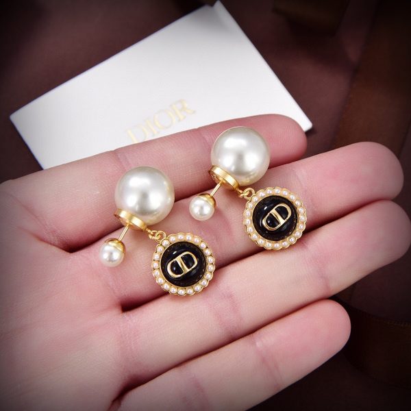 Dior new letter earrings metallic counterattack version of the letter trendy style