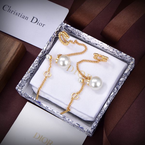 Dior New Alphabet CD Earrings Metallic Reverse Edition Alphabet Trendy Style