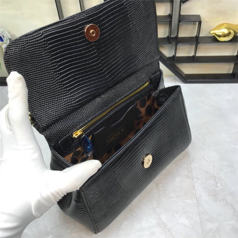 Dolce & Gabbana D&G Bag Sicily Leather Bag black - Image 7