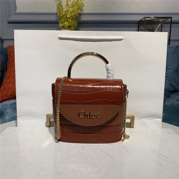 chloe aby mini leather shoulder bag