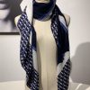 dior cashmere shawl dark blue