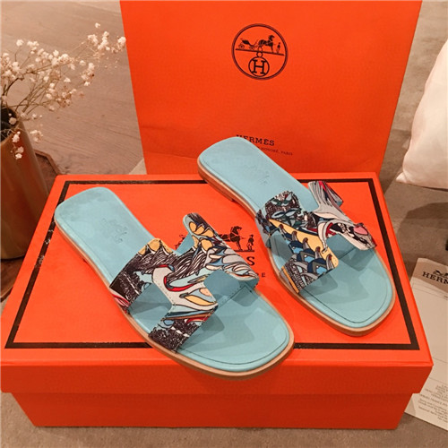 hermes flat slippers