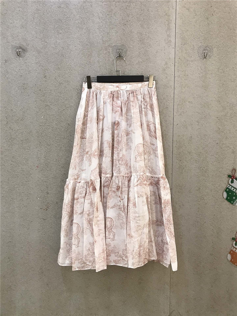 Dior Skirts Cotton Long Elegant Style Maxi Skirts - Image 4