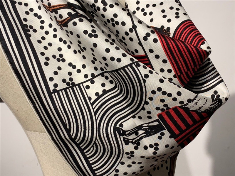 hermes silk scarf women white - Image 5