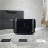 ysl niki nubuck leather bag black