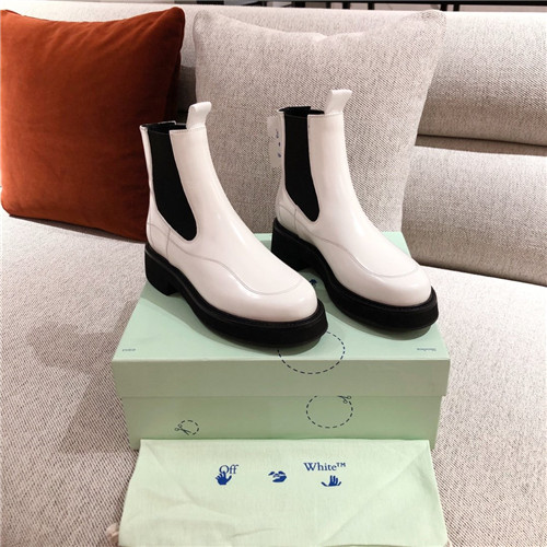 off white ankle boots