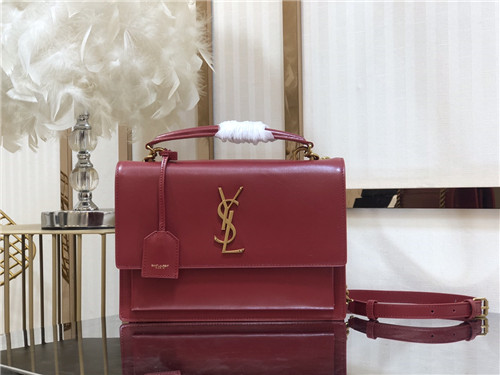 ysl medium sunset bag red