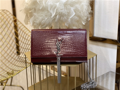 ysl crocodile leather shoulder bag