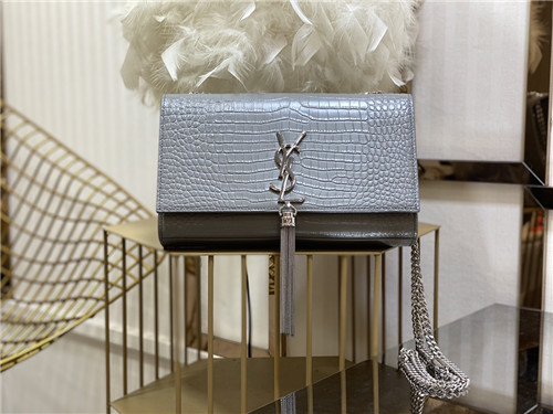 ysl crocodile leather shoulder bag