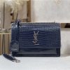 ysl crocodile leather shoulder bag
