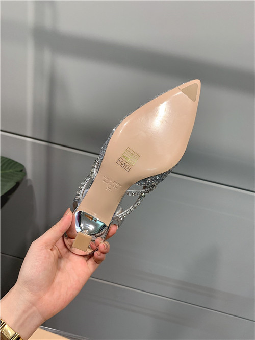 miumiu rhinestone bow sandals - Image 3