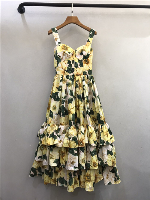 dior flower suspender dress