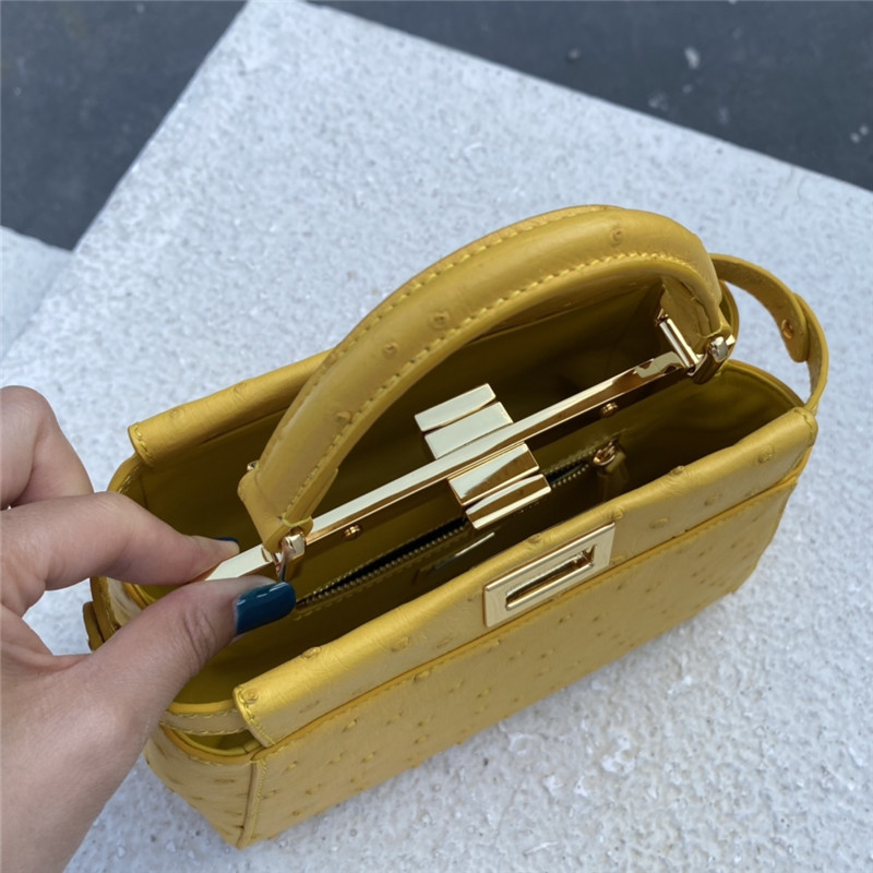 fendi ostrich leather peekaboo bag - Image 5