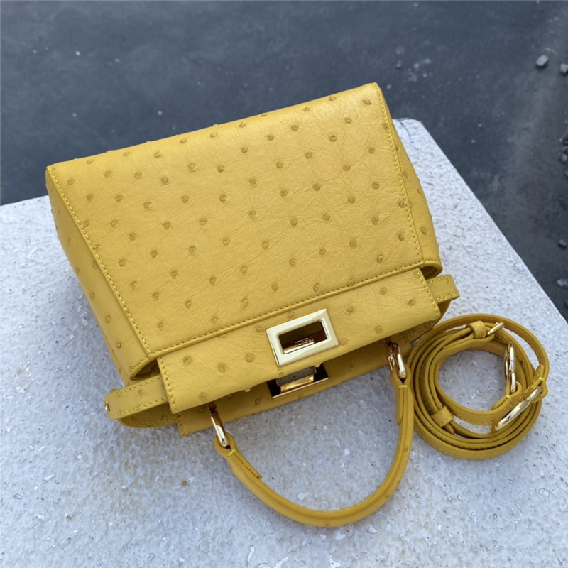 fendi ostrich leather peekaboo bag - Image 3