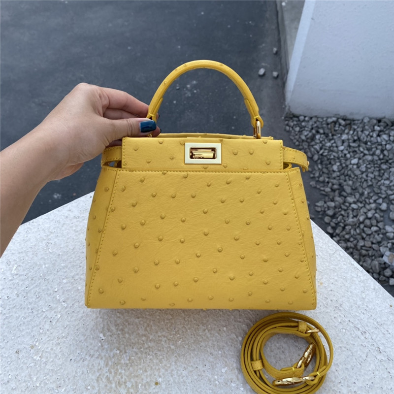 fendi ostrich leather peekaboo bag - Image 7