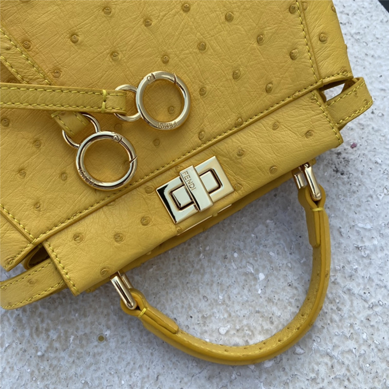 fendi ostrich leather peekaboo bag - Image 9
