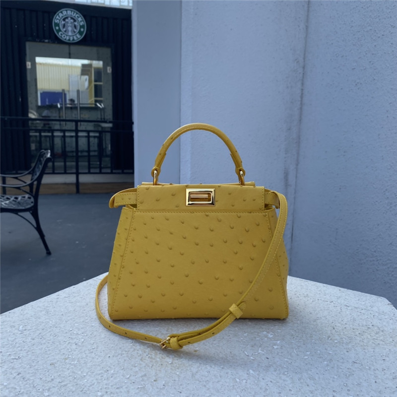 fendi ostrich leather peekaboo bag - Image 2