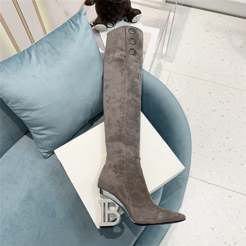 balmain logo letters long boots - Image 3