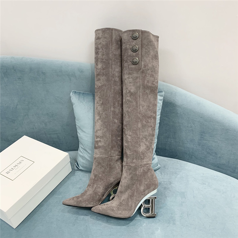 balmain logo letters long boots - Image 2
