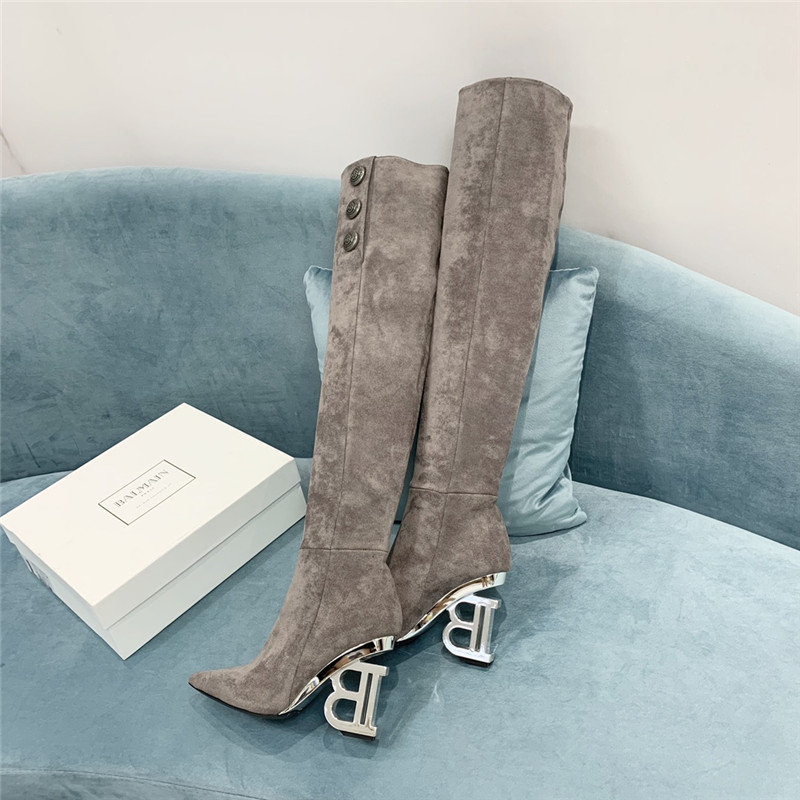 balmain logo letters long boots - Image 9