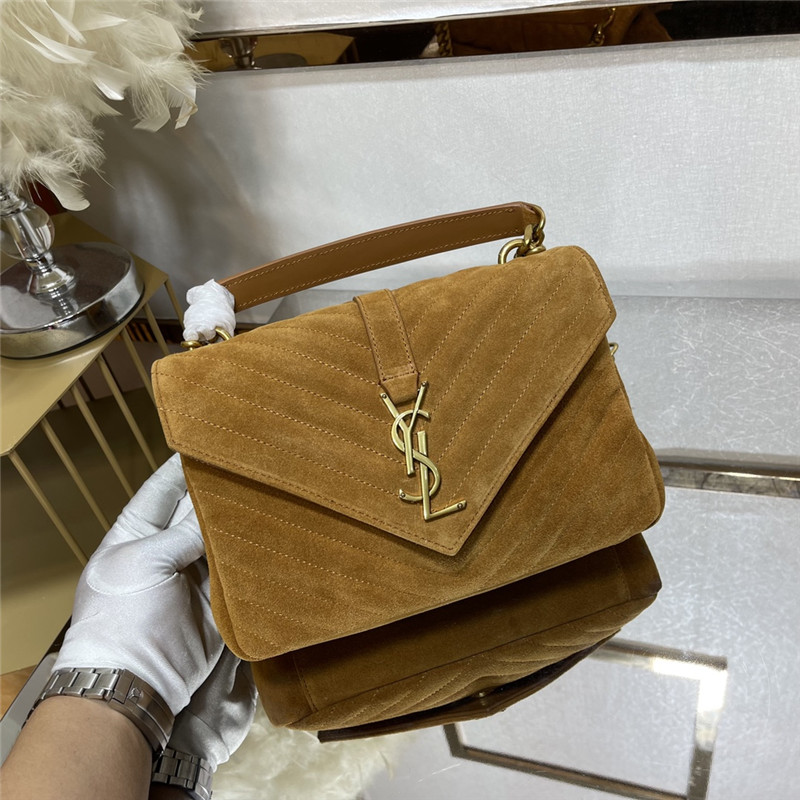 ysl monogram college nubuck leather bag - Image 3
