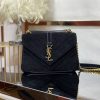 ysl monogram college nubuck leather bag