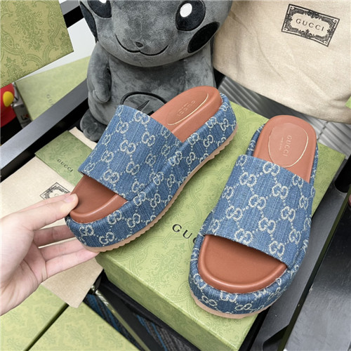 gucci denim platform slippers - Image 5