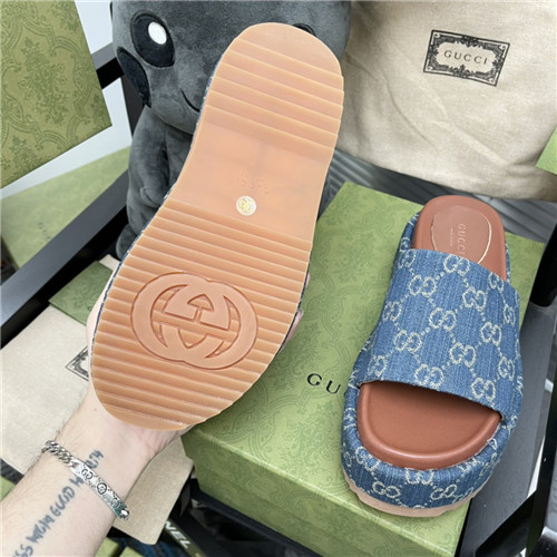 gucci denim platform slippers - Image 6