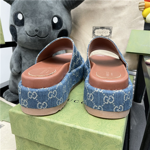 gucci denim platform slippers - Image 9