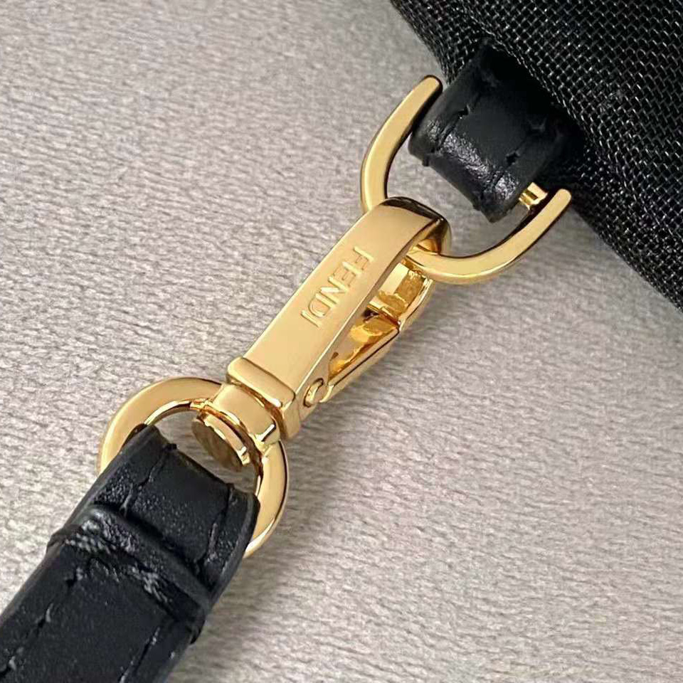 Fendi Mesh Large Flat Pouch Black - Image 3