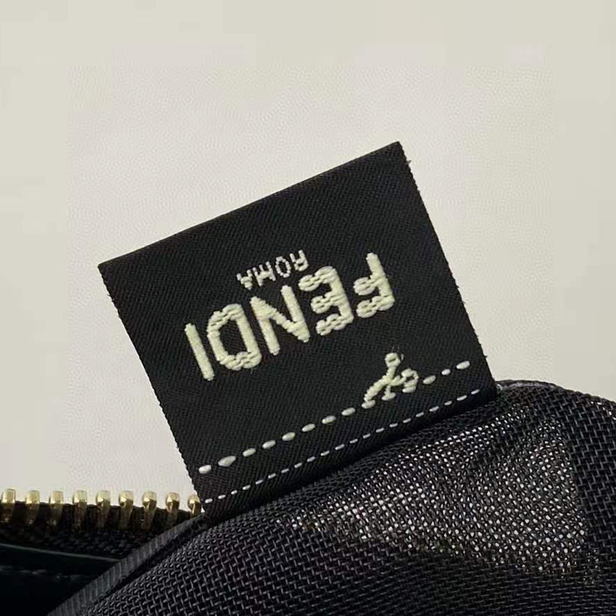 Fendi Mesh Large Flat Pouch Black - Image 7