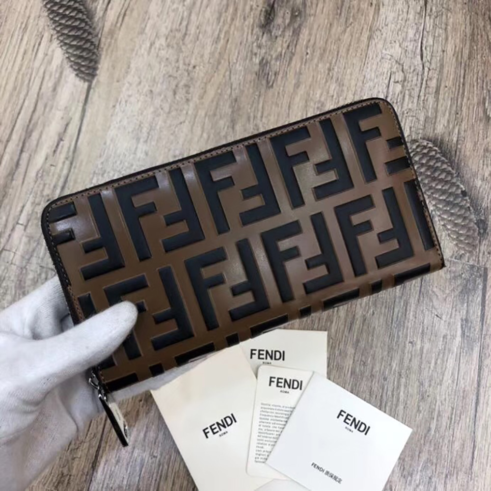 Fendi Brown Leather Wallet