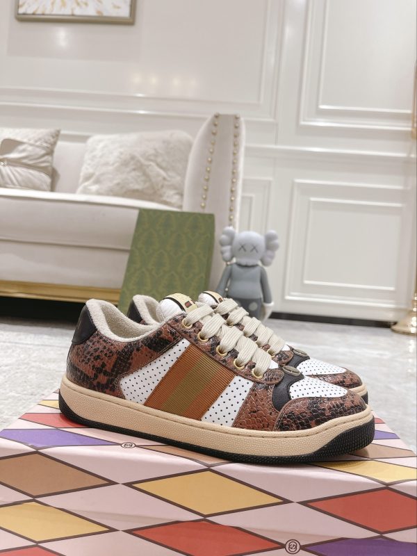 Newly upgraded Gucci dirty shoes for couples GG series distressed and casual G