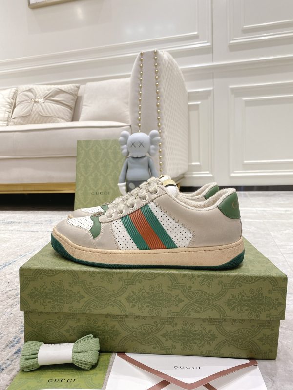 Newly upgraded Gucci dirty shoes for couples GG series distressed and casual Gucci f