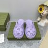 Gucci GG Slides Cave Slippers are versatile couple slippers purple