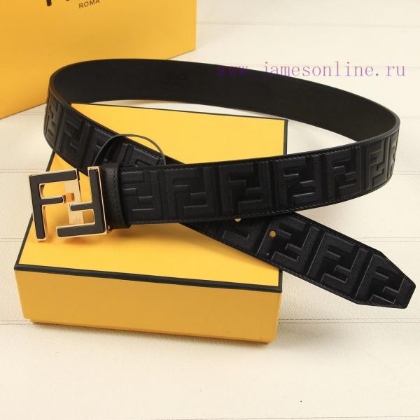 FENDI's 40MM wide logo design with a wide belt, original double-sided FF buckle, imported or 7dgix4cb