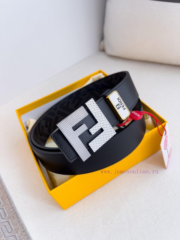 Fendi FENDI ️ Belt and beltBuckle, original classic pure copper boutique letter buckle, phot nrn979xi