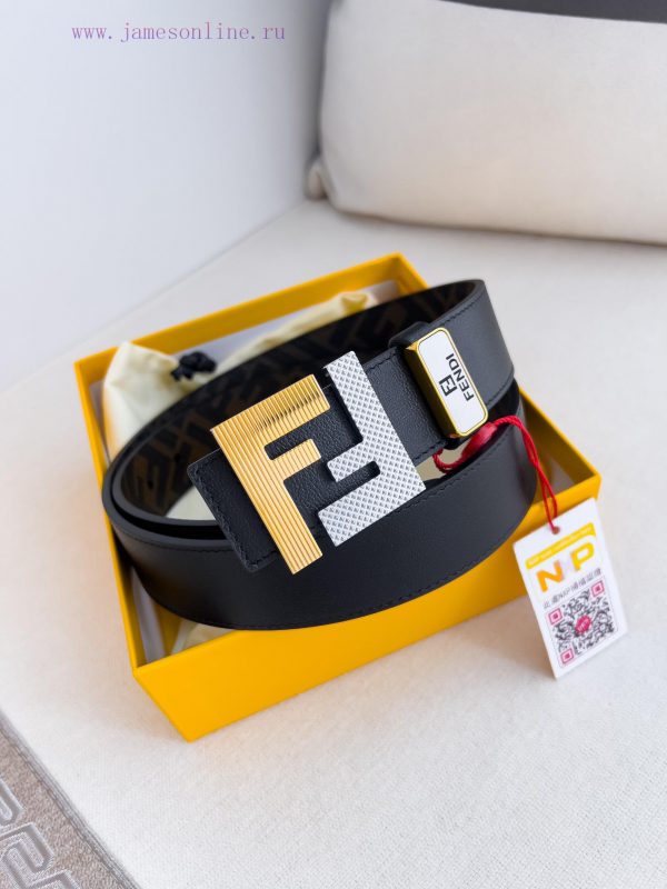 Fendi FENDI ️ Belt and beltBuckle, original classic pure copper boutique letter buckle, phot xismuic1
