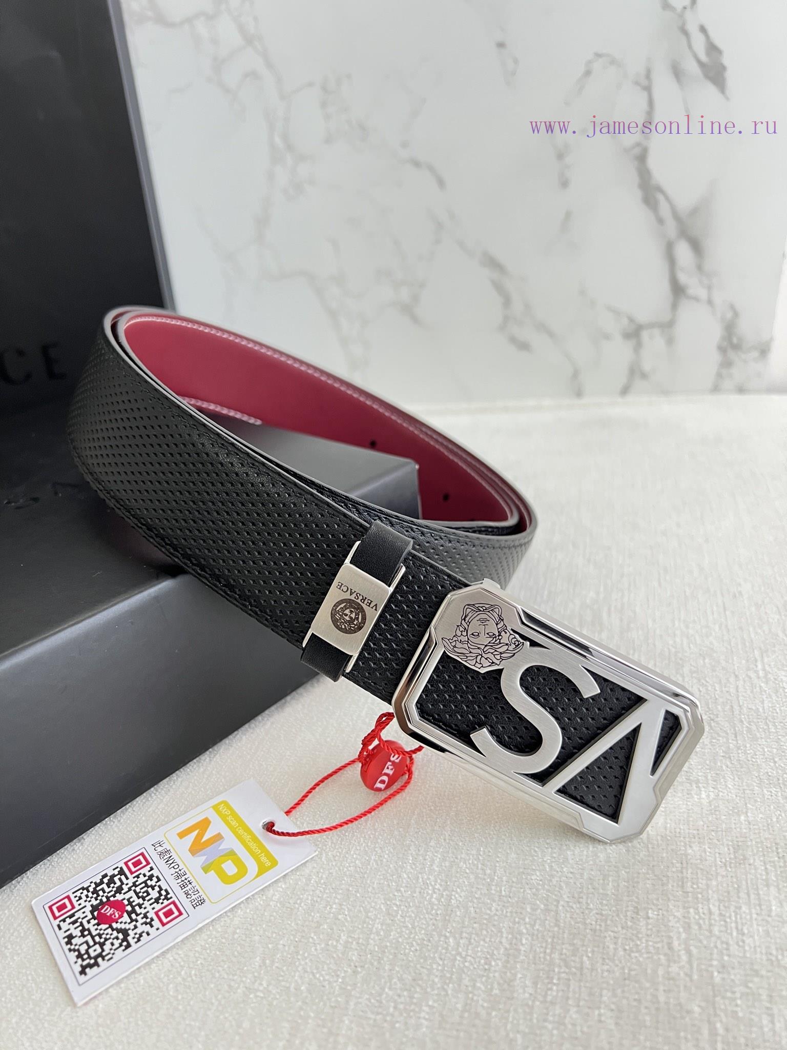 Versace. Versace Belt and BeltsHanging buckle, classic human head made of pure steel materia n8kxbmc4