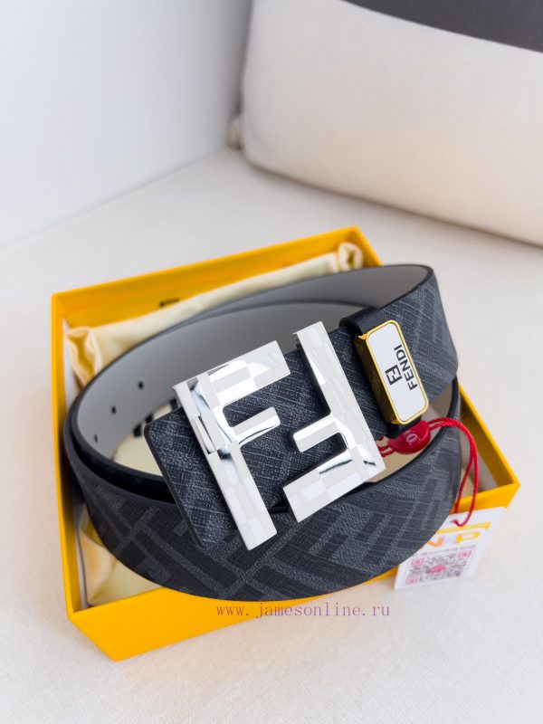 Fendi FENDI ️ Belt and beltBuckle, original classic pure copper boutique letter buckle, phot fd1ysuyb