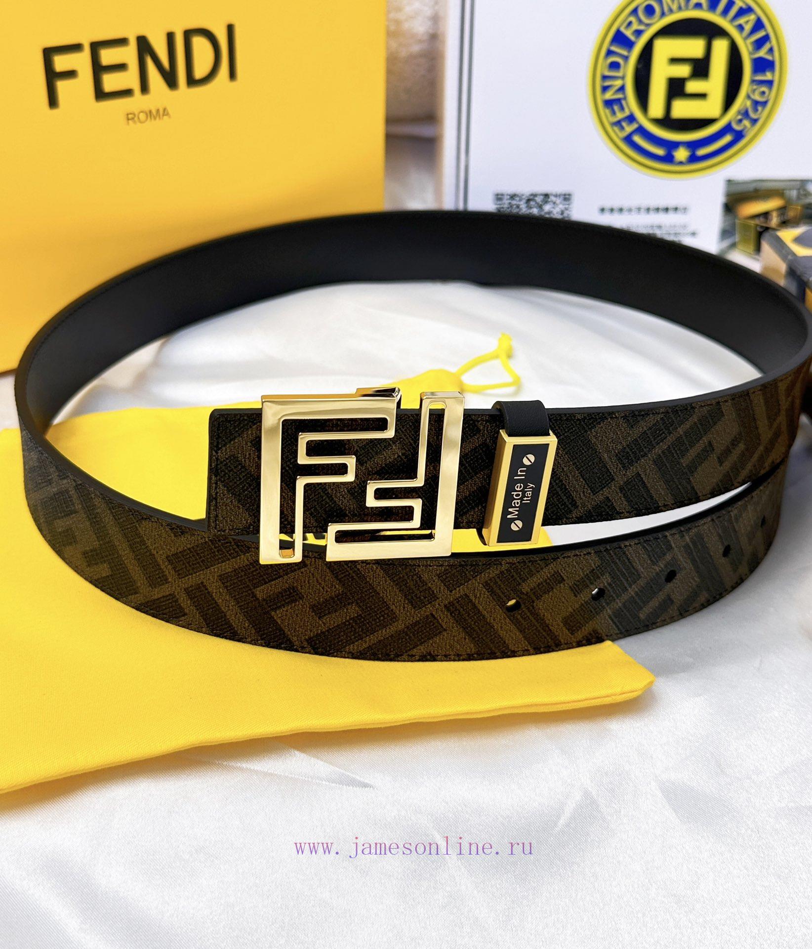 Belt FENDI Fendi ReproductionThe waistband is made of 100% cowhide, ensuring a double-layer k8rhr1qh - Image 5