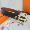 Hermes Hermes waist beltHanging buckle, classic pure steel material buckle head, double-side th3tkf10