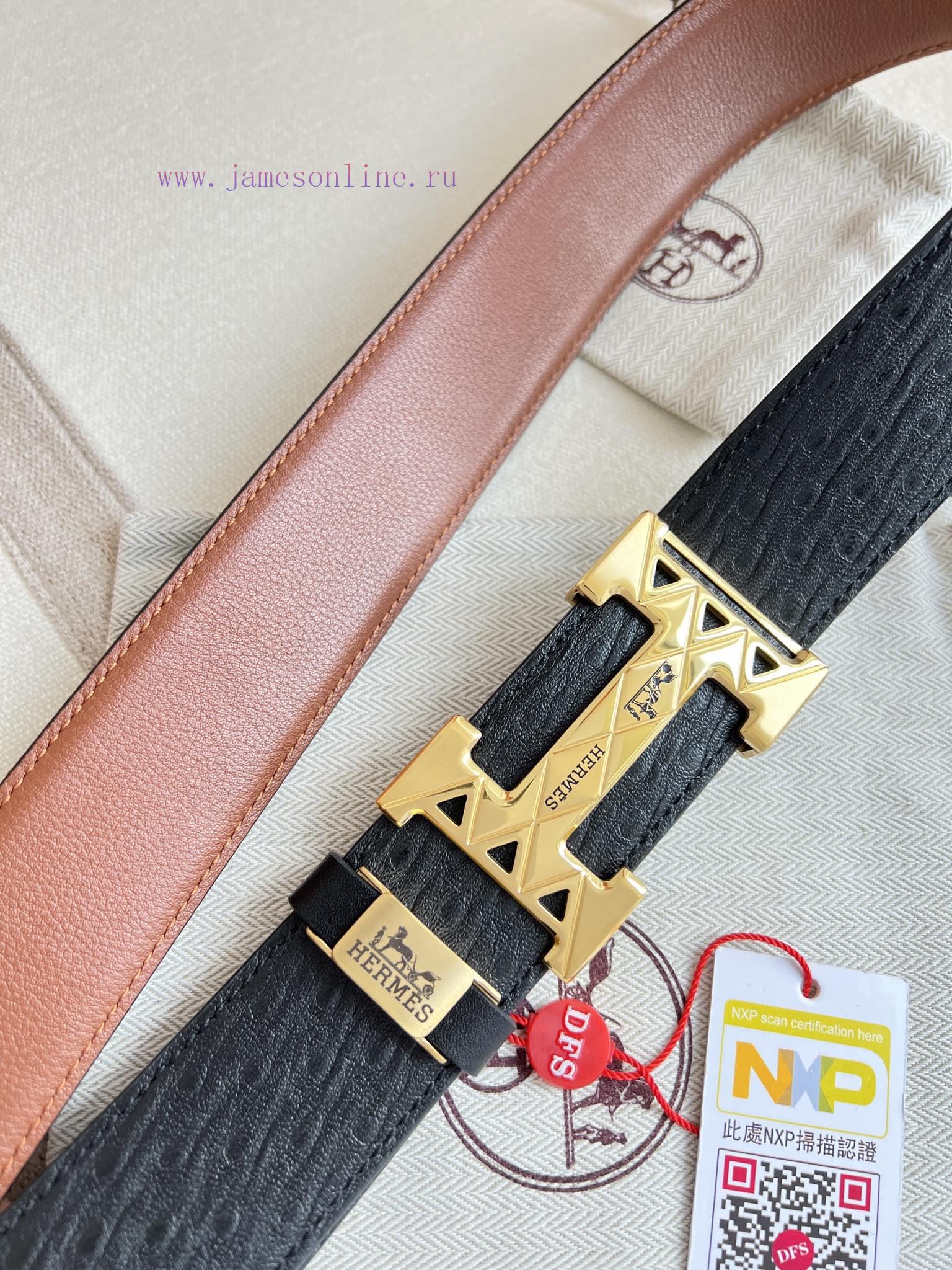 Hermes Hermes waist beltHanging buckle, classic pure steel material buckle head, double-side th3tkf10 - Image 5