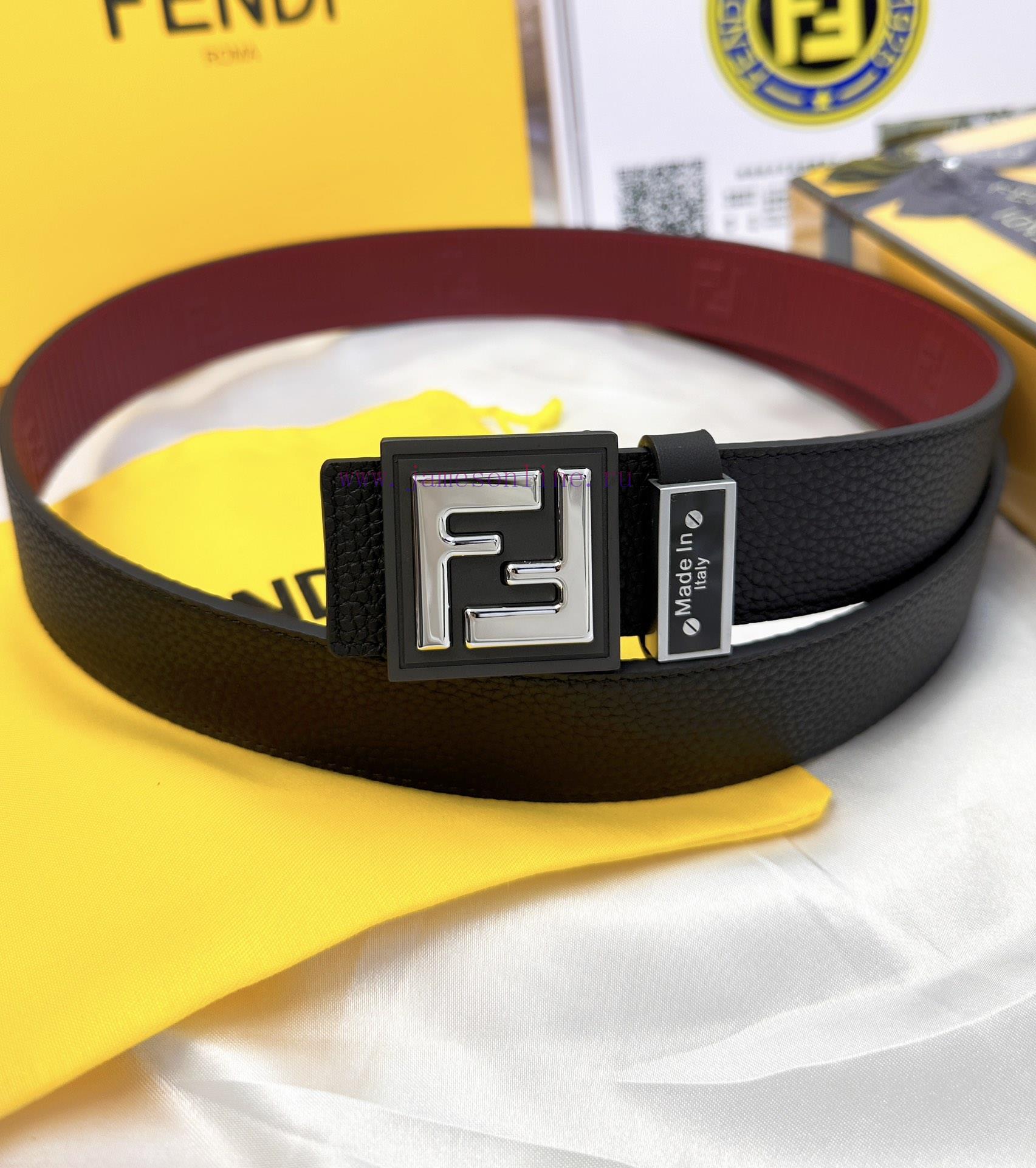 Belt FENDI Fendi ReproductionThe waistband is made of 100% cowhide, ensuring a double layere ajwqffwo - Image 5