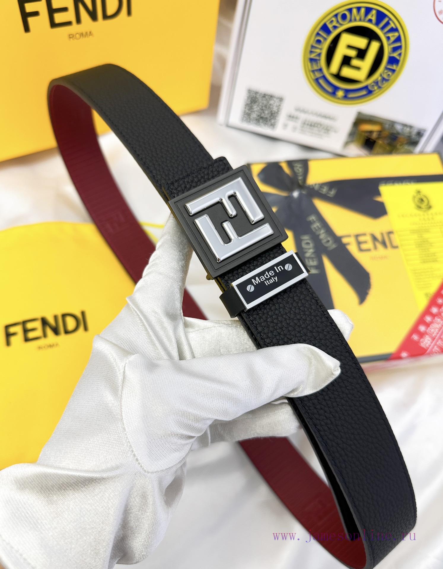 Belt FENDI Fendi ReproductionThe waistband is made of 100% cowhide, ensuring a double layere ajwqffwo - Image 7