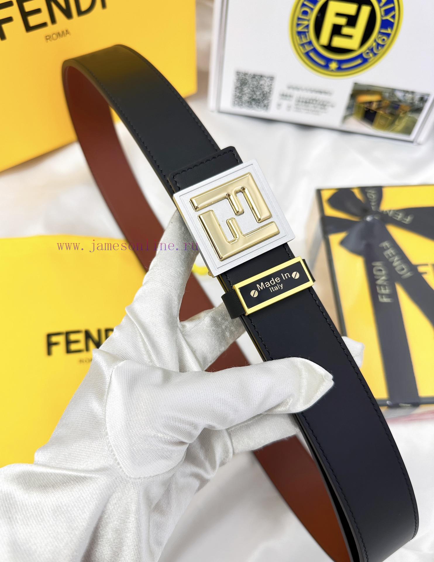 Belt FENDI Fendi ReproductionThe waistband is made of 100% cowhide, ensuring a double layere ajwqffwo - Image 8