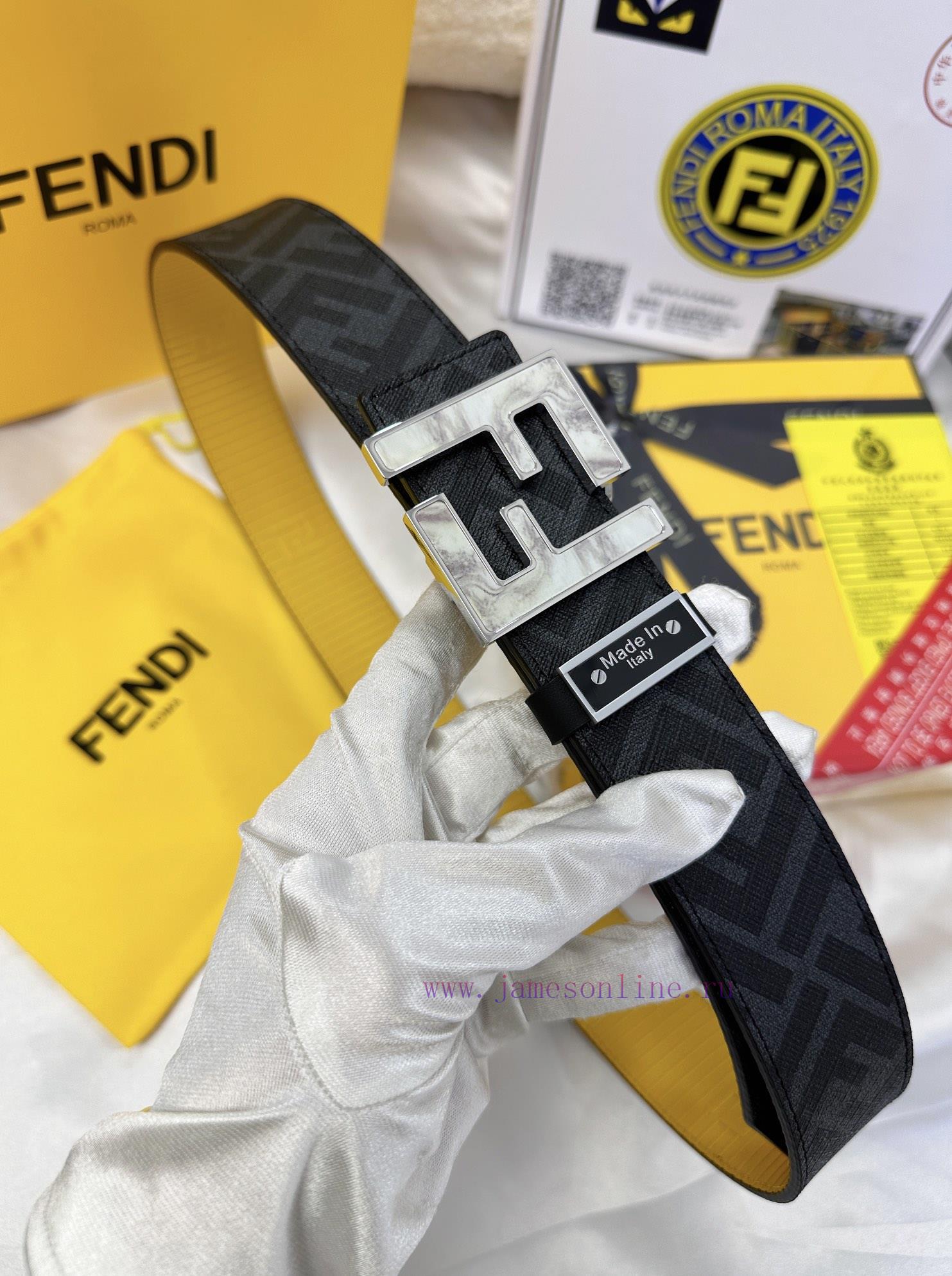 Belt FENDI Fendi ReproductionThe waistband is made of 100% cowhide, ensuring genuine leather 40hif4tq - Image 6