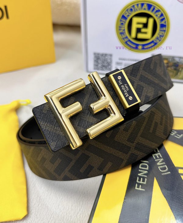 Belt FENDI Fendi ReproductionThe waistband is made of 100% cowhide, ensuring genuine leather fqd81jjm