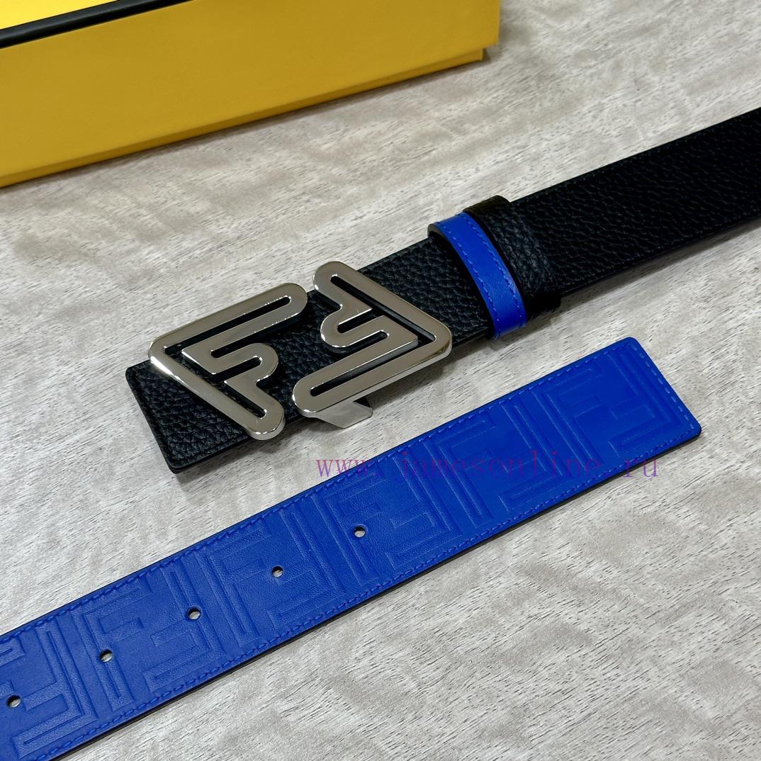 FENDL 40MM wide double-sided original calf leather with a single ruthenium palladium plated oumvgxne - Image 4