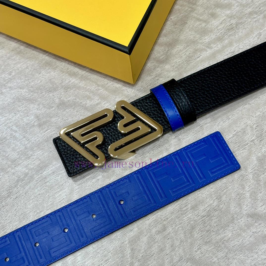 FENDL 40MM wide double-sided original calf leather with a single ruthenium palladium plated ehgpaie2 - Image 4